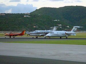 Canard aircraft at Beef Island