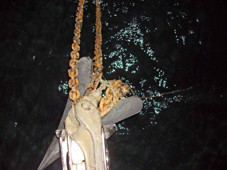 Fouled anchor in St. Martin