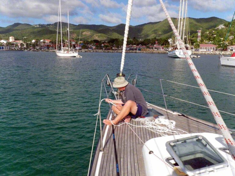 Dyneema lifeline installation