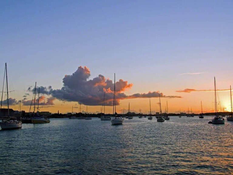 Marigot at dusk