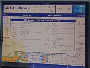 AIS on the chartplotter