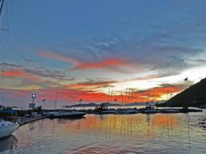 Sunset over Nanny Cay
