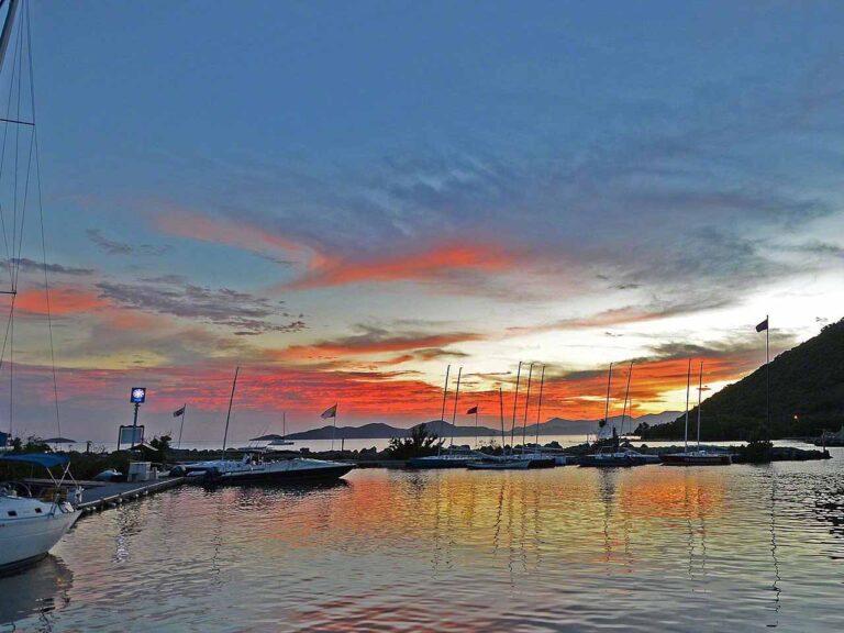 Sunset over Nanny Cay