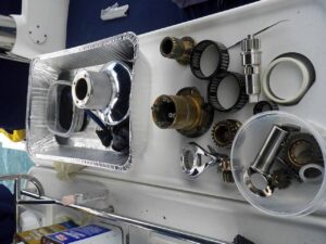 Winch cleaning on Zanshin I