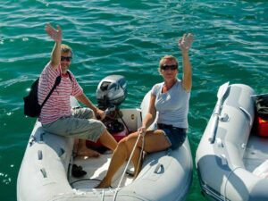 Waving goodbye to Bernd and Carmen