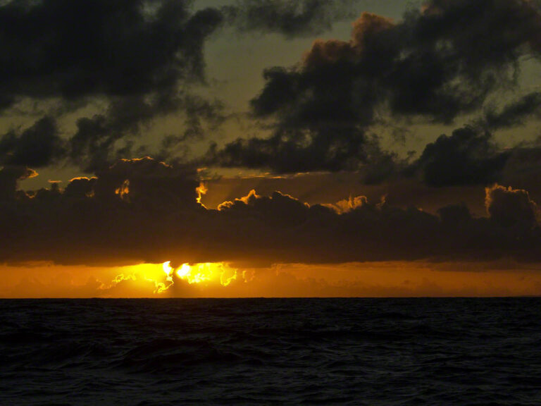 Sunset at sea close to Virgin Gorda