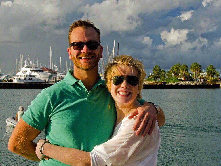 Natalie and Rob upon arrival