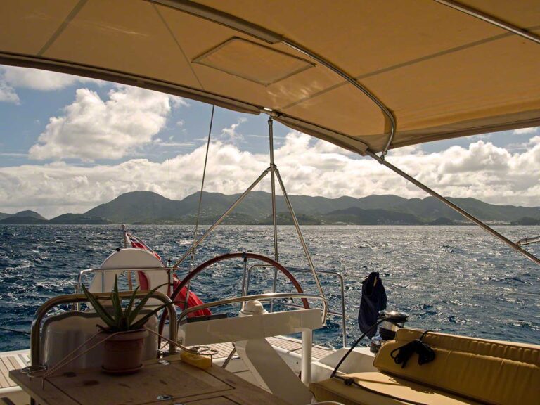 Sailing downwind off St. Martin