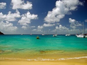 Looking out to sea at Colombier