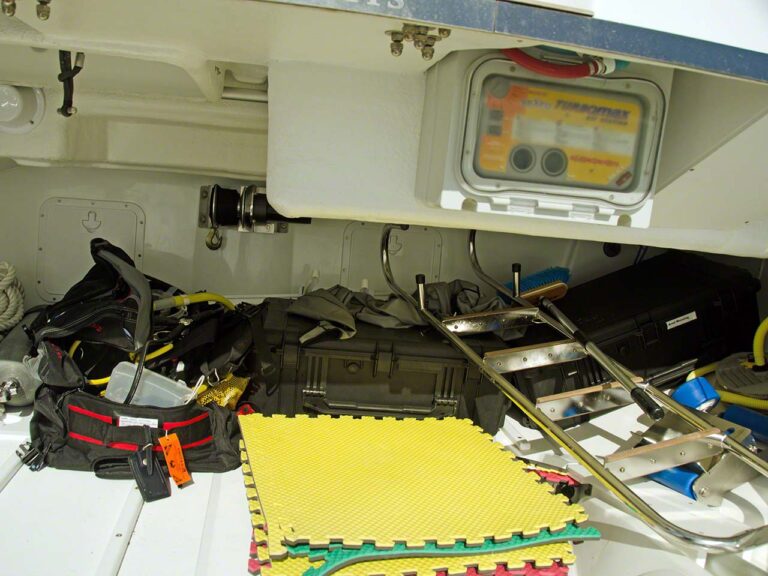 Zanshin dinghy garage reorganized