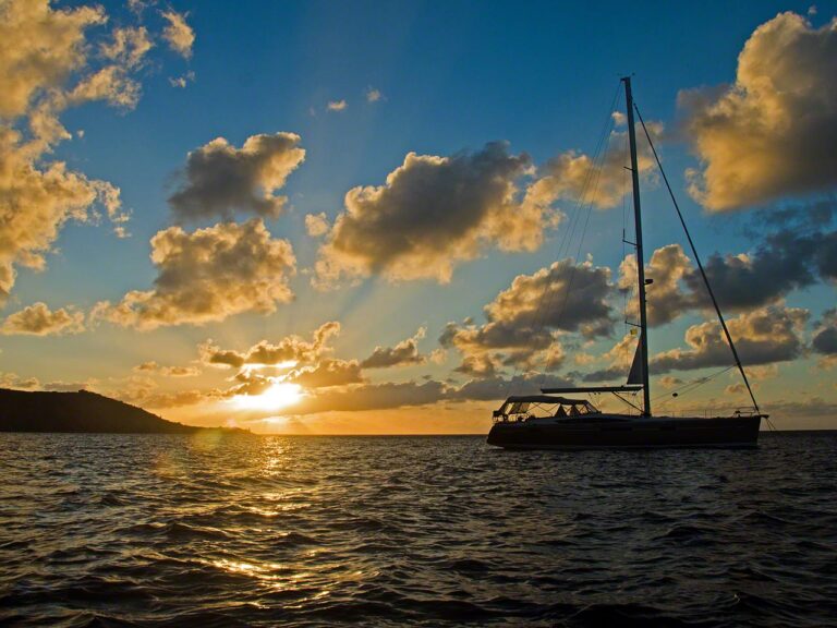 Zanshin at sunset in Grand Case