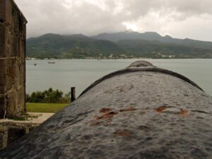Cannon overlooking Portsmouth harbour