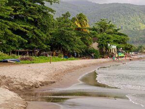 Portsmouth beach after the rains