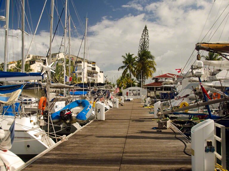 Transient dock at Marina Bas du Fort