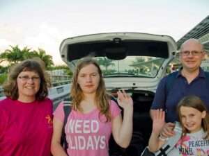 Goodbye at the airport