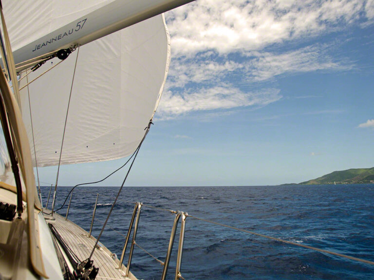 Broad reaching off Antigua