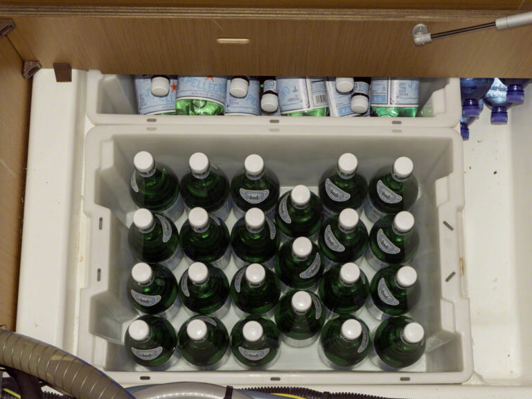 Galley storage on Zanshin