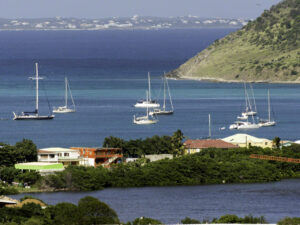 Zanshin anchored in Grand Case, St. Martin