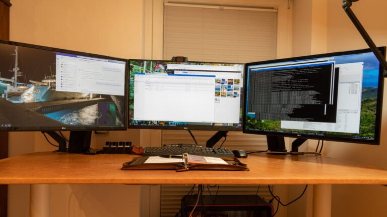 closeup of waxed vegetable tanned leather desktop