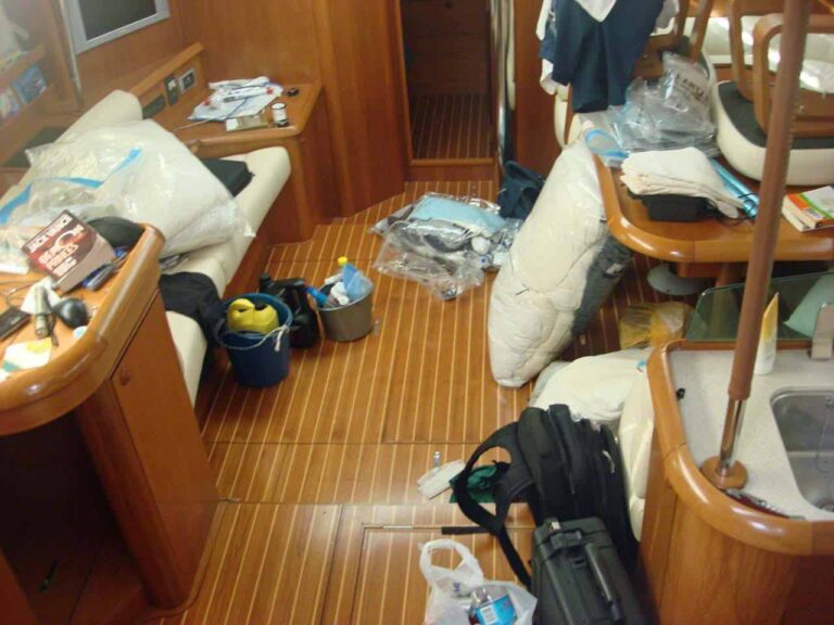 Messy main cabin