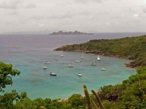 Boats anchored in Colombier