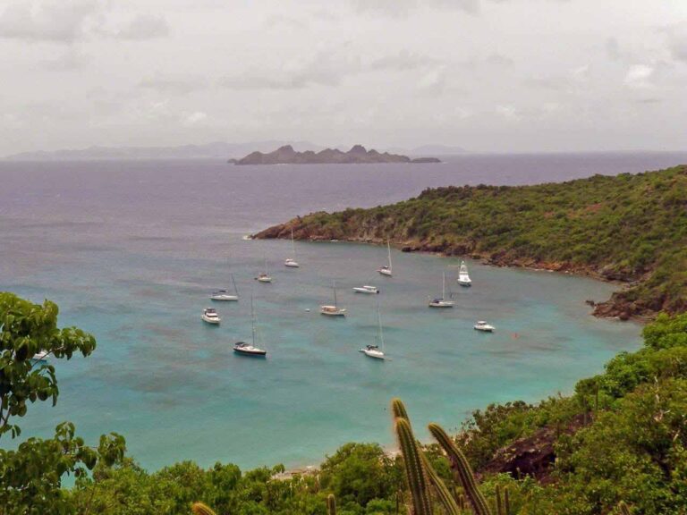 Boats anchored in Colombier