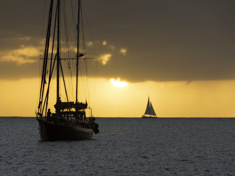 Sailing into the sunset