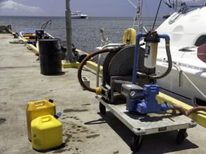 Fueling in Portsmouth, Dominica