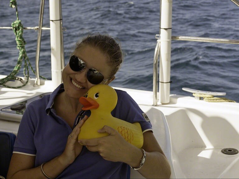 Mascot recycling duck