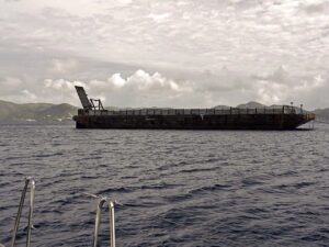 Ugly barge on pretty Peter