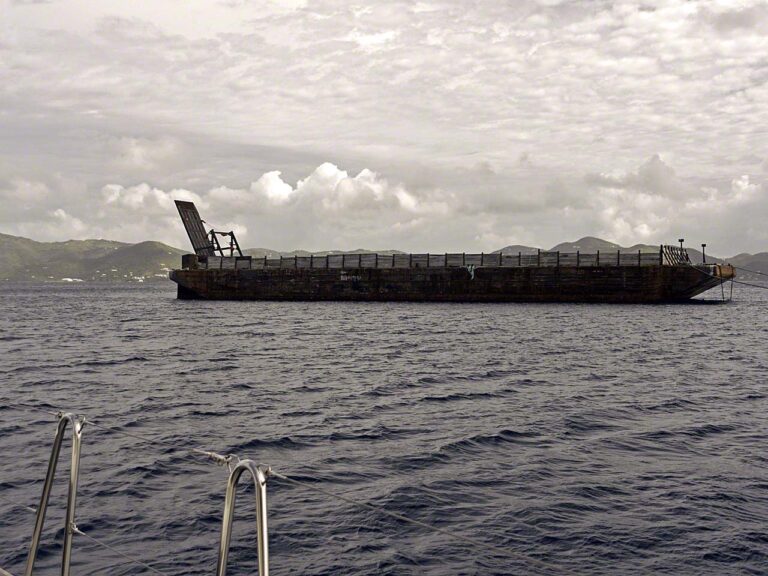 Ugly barge on pretty Peter