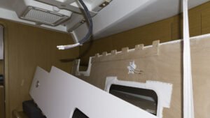 Headiliner removed for solar installation