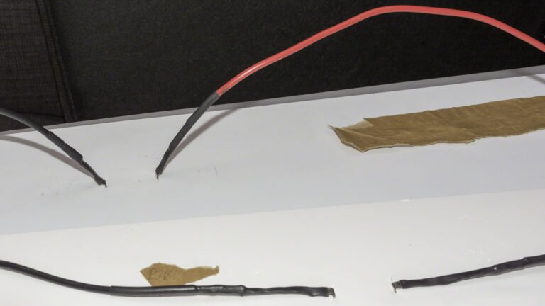 Wires soldered to rear of panels