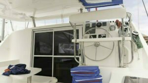 Committee Boat cockpit