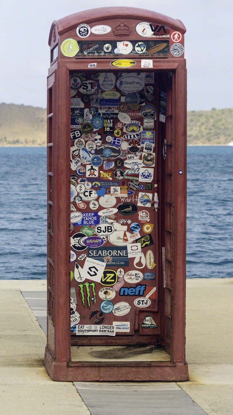 Telephone booth at Leverick Bay