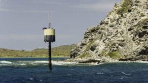 Cardinal mark at Beef Island