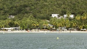 Busy Cane Garden Bay beach