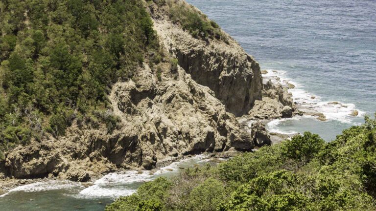 Cliffs on the windward side of les Iles des Saintes