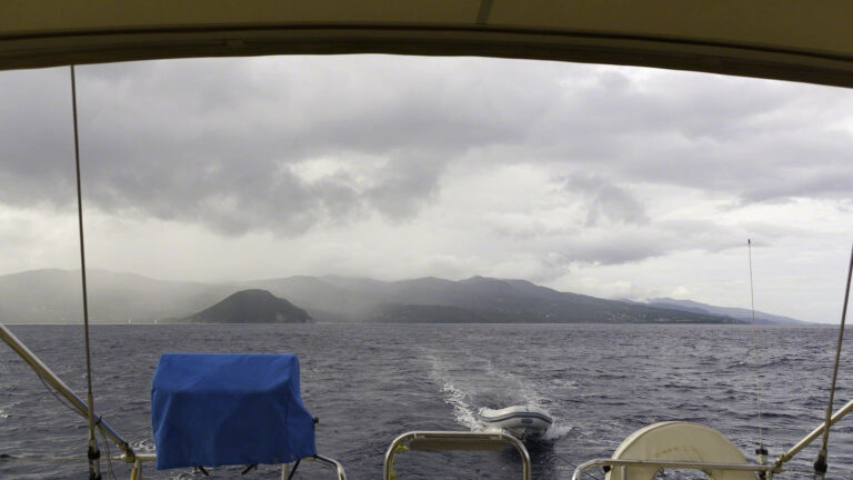 Deshaies directly behind getting some rain just after I'd departed