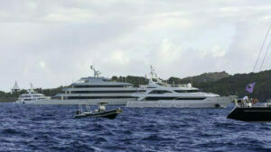 The St. Barths "The Bucket" regatta attracts the biggest yachts - racers and spectators alike