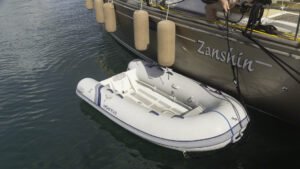 Dinghy filled with water