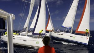 The committee boat was favored for this race and the competitors all came by quite close