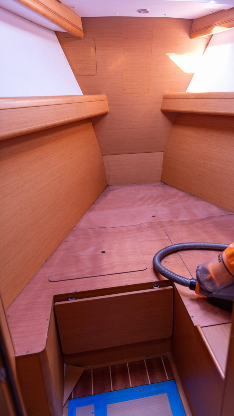 Forward cabin cleaned up