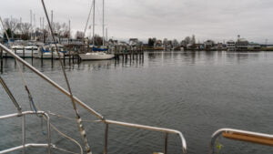 Departing the docks at Solomon's Island