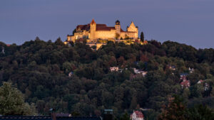 Sunset and lights on the Veste Coburg