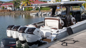 4x 400HP Mercury racing engines on a go-fast boat