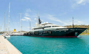Megayacht Alfa Nero at Falmouth Harbour