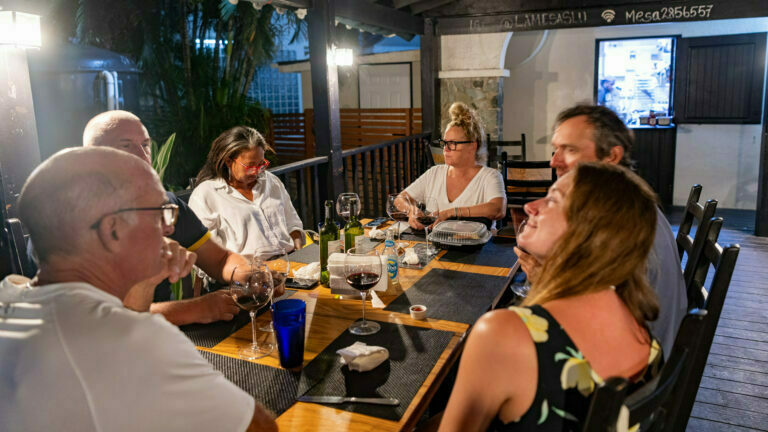 Dinner table at La Mesa