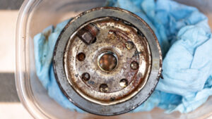 Old and rusty fuel filter