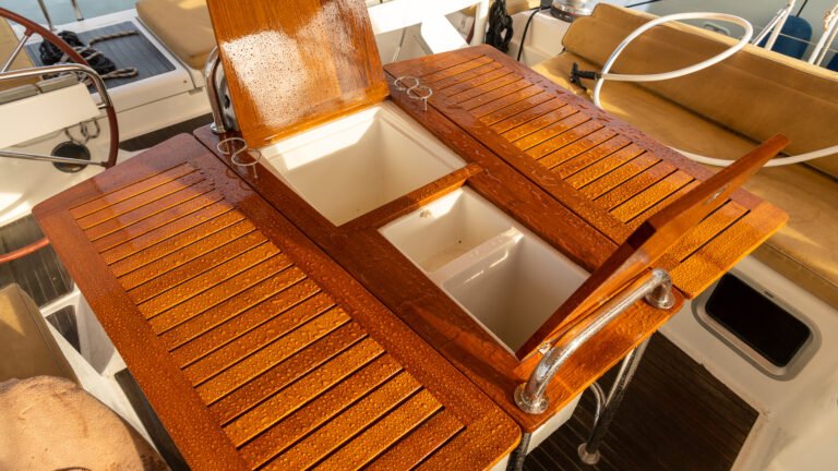 Beading water on the cockpit table